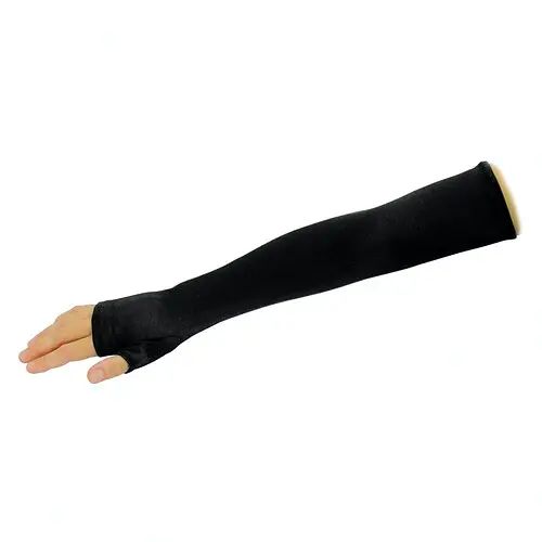 Перчатки-митенки атласные - фото 1