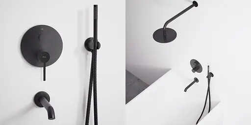 Душова система Rea Lungo black + BOX чорний матовий REA-P4112, Чорний матовий - фото 5