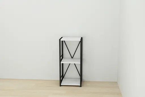 Етажерка 3/34 Ferrum-decor Серії Коннект 73x34x28 чорний ДСП Білий 16мм (FRD-104289) - фото 5