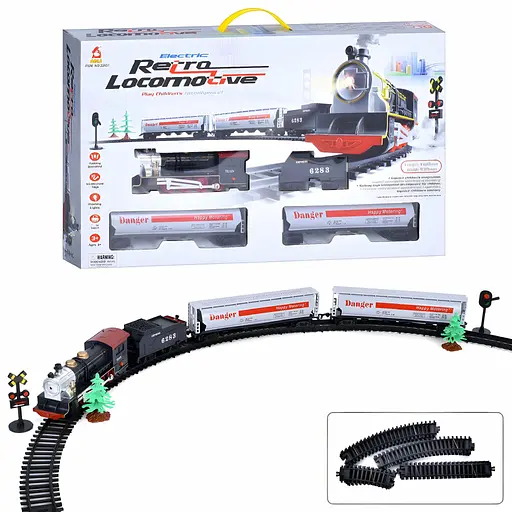 Детская железная дорога Retro Locomotive со звуком и светом (22831)