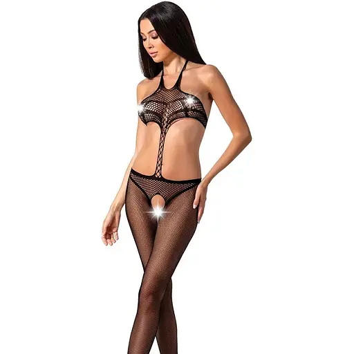 Открытый бодистокинг Passion BS080 black One size
