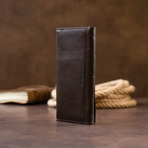 Мужской кожаный кошелек Grande Pelle 20х10х2.5 см acs0015921 - фото 7