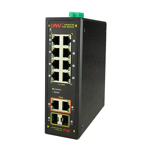 PoE-коммутатор 10-портовый ONV-IPS7108PF Combo ports (73-00009) - фото 2