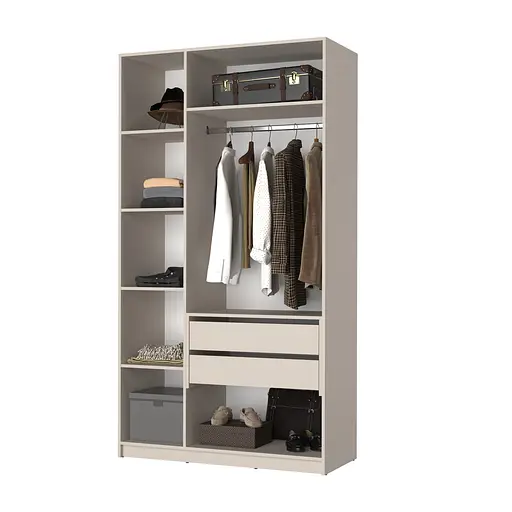 Шафа 3-дверна MebelStar Оскар Gloss BL-B, блок шухляд 120x52x220 см Антрацит/Антрацит (MBS-5201) - фото 2