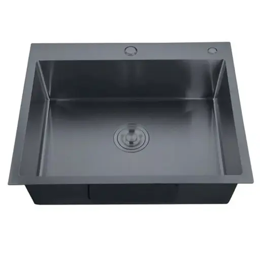 Кухонная мойка Zerix ZH5843-215 Nano-Black MX1584, Графит - фото 1