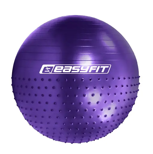 Фитбол 75 см EasyFit Hybrid фиолетовый (фитбол полумассажный) (EF-3012-V) - фото 1