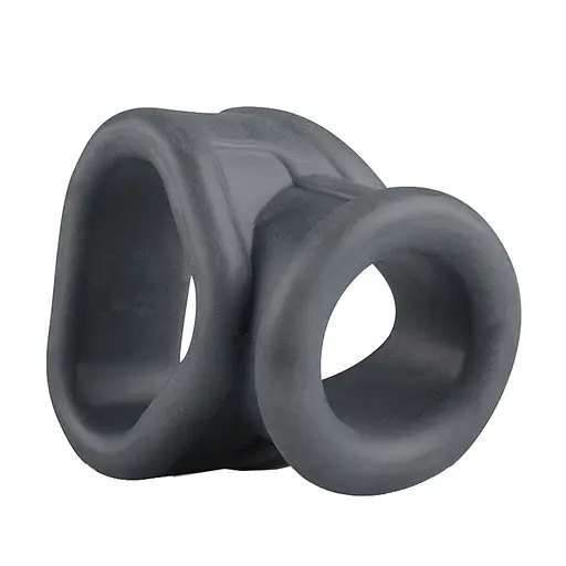 Эрекционное кольцо Boners Liquid Silicone 2 in 1 Ballstretcher серый - фото 2