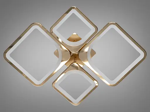 Світлодіодна пристельова люстра з регулюванням яскравості, 72W, золото - фото 4