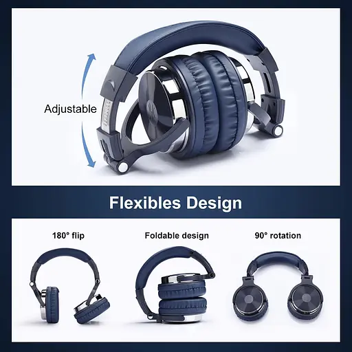 Гарнітура OneOdio Pro 10, 3,5мм/6,35мм, Deep Blue - фото 4