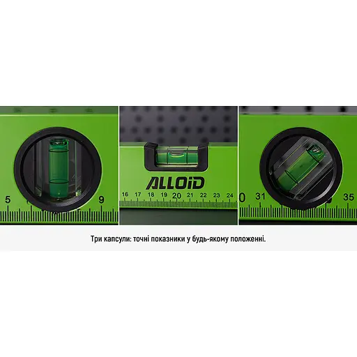 Рівень будівельний Alloid 3 капсули 60 см (LD-151060) - фото 3