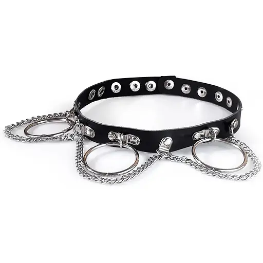 Чокер із натуральної шкіри Art of Sex - Bonita, колір чорний