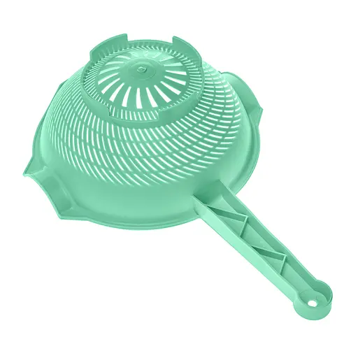 Дуршлаг пластиковый с ручкой 36х22.5 см, Kitchette Зелёный 83954 - фото 2