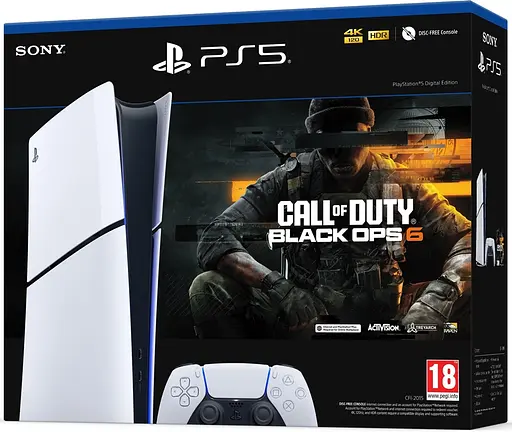 Игровая приставка Sony PlayStation 5 Slim Digital Edition White без Blu-ray привода + игра Call of Duty: Black Ops 6 (код активации) - фото 2
