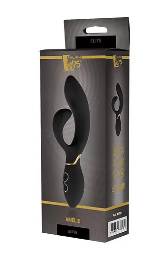 Вібратор-кролик Dreamtoys Elite Amélie Luxxe 20 см чорний - фото 6