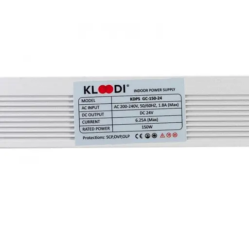 Блок живлення 150W, 24V. IP20 KLOODI KDPS-GC 150 24V - фото 2
