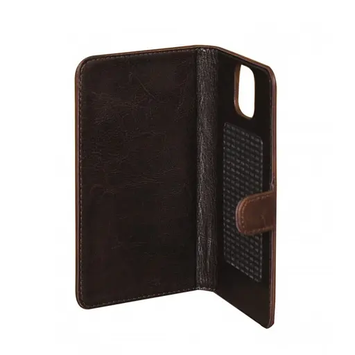 Чохол шкіряний універсальний 4.7 dark brown камера в центрі - фото 3
