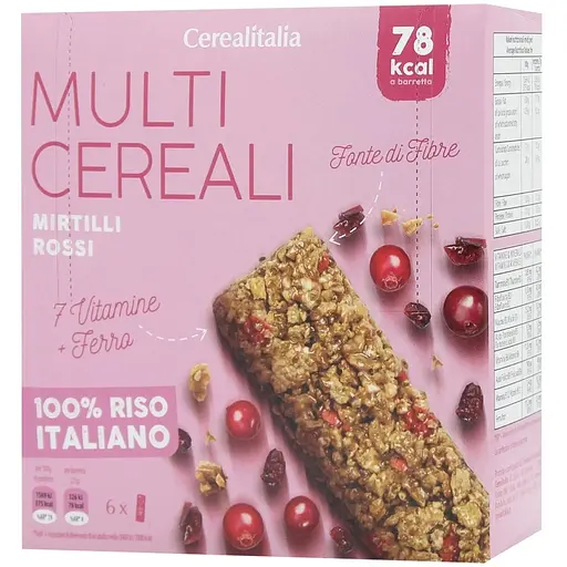 Уцінка. Батончики Cerealitalia Day By Day Червоні ягоди с витаминами и минералами мультизерновой 126 г (6 шт. х 21 г)