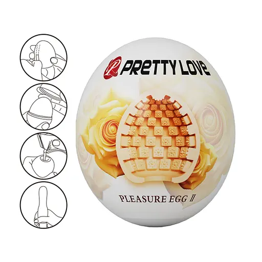 Мастурбатор яйце Pretty Love Pleasure Egg II бежевий - фото 2