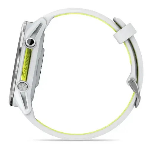 Смарт-годинник Garmin Forerunner 970 Whitestone Titanium with Whitestone/Translucent Amp Yellow Silicone with Silver Buckle (010-02969-61) - фото 8