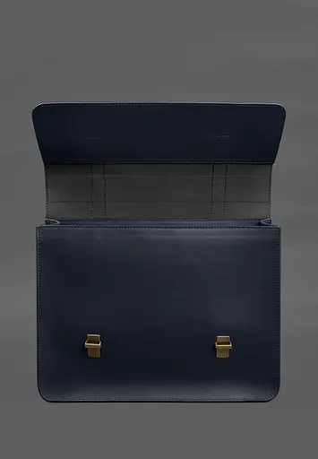 Шкіряна сумка-портфель Porte синій - фото 6
