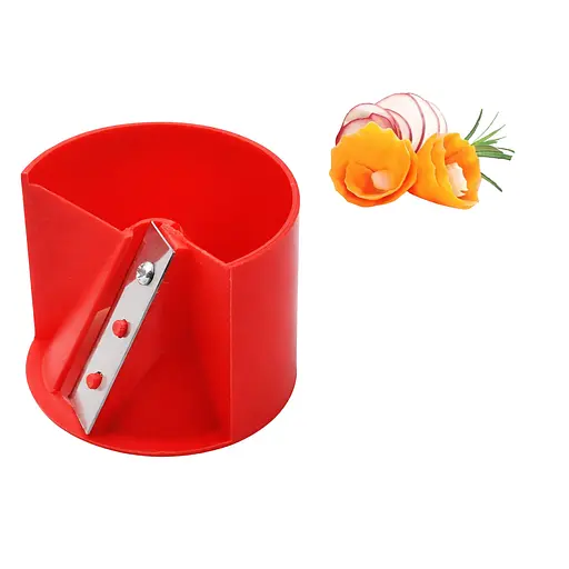 Воронкоподібна овочерізка ніж для карвінгу та прикрас страв декоративна точила для овочів (серпантиноріз) 88313 - фото 2