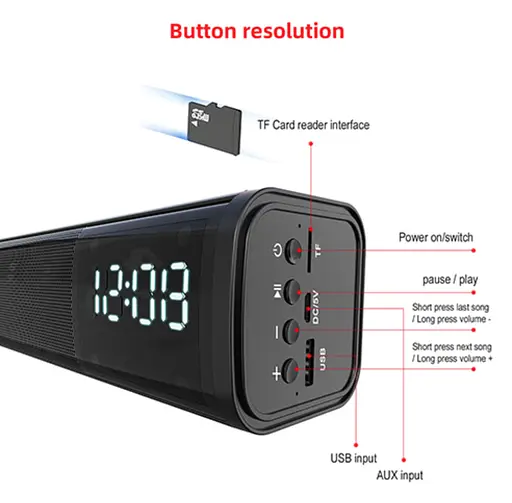 Bluetooth-колонка-часы с будильником Adler AD 1191 - фото 6