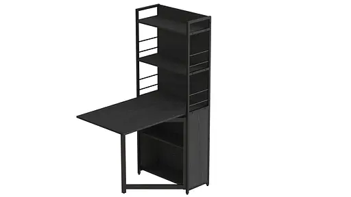 Стіл книжка з етажеркою Практик 2 Ferrum-decor 1555x640x990 Чорний метал ДСП Сосна Кембра 16 мм (FRD-104627) - фото 4