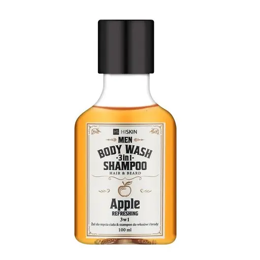 Гель для душа 3в1 Яблочный Виски Body Wash and Hair and Beard Shampoo Whisky Apple HiSkin 100 мл - фото 1