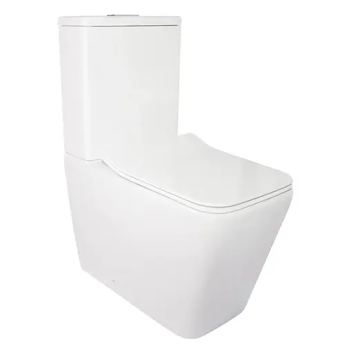 Унитаз-компакт Mixxus Quadro-0403-R 640x360x835 мм, Rimless MI6710, Белый - фото 1