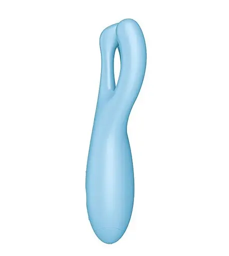 Вібратор для клітора Satisfyer Threesome 4 14 см блакитний - фото 4