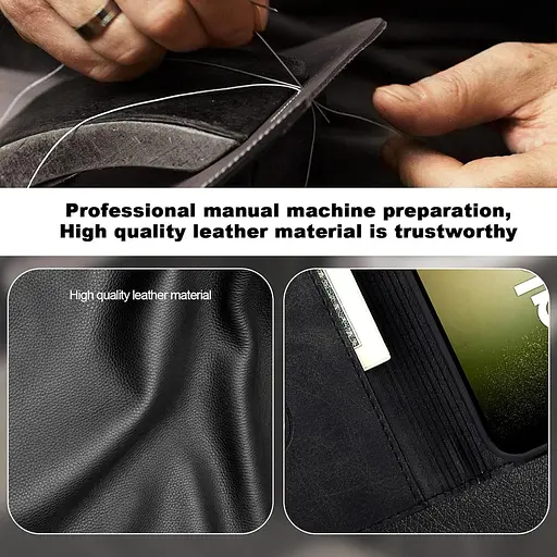 Чохол для мобільного телефону ZYIMOU для iPhone 13, чохол із захистом екрану, шкіряний чохол з функцією підставки та слотом для ка - фото 3