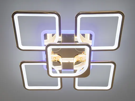 Золотая люстра с пультом, диммером, 150Вт. - фото 3