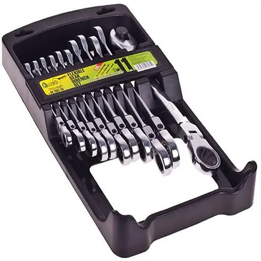 Набір комбінованих тріскачкових ключів Alloid з карданом 8-19 мм 11 предметів (НК-2081-11К) - фото 4