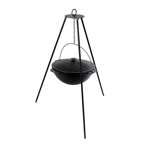 Казан чавунний азіатський 15 л з кришкою, чохлом та триногою - фото 7