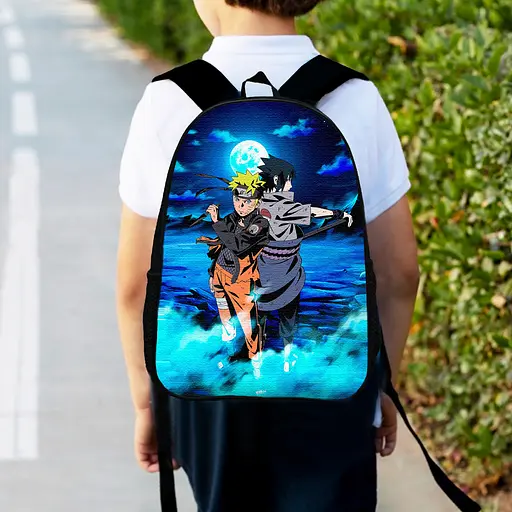 Рюкзак детский аниме Наруто Саске Учиха, 34х27см, городской ранец для мальчика с принтом (00408)