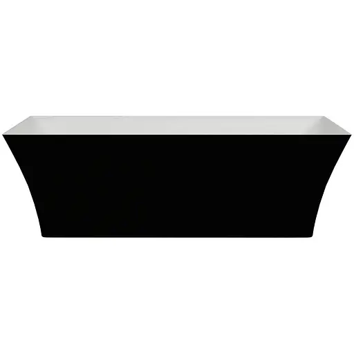 Ванна отдельностоящая матовая Amdcon Sparta 173x73 черная из литого камня SPARTA_173_BLACK_MAT Черный матовый - фото 1