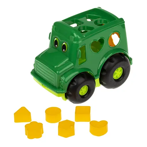 Сортер-автобус "Бусик" №1 Colorplast 0244 Зелений - фото 1