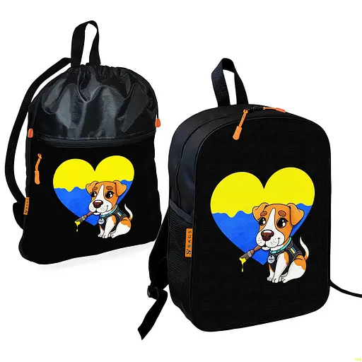 Шкільний рюкзак дитячий Пес Патрон + Сумка для взуття спортивної форми рюкзак-мішок для хлопчика (01801)