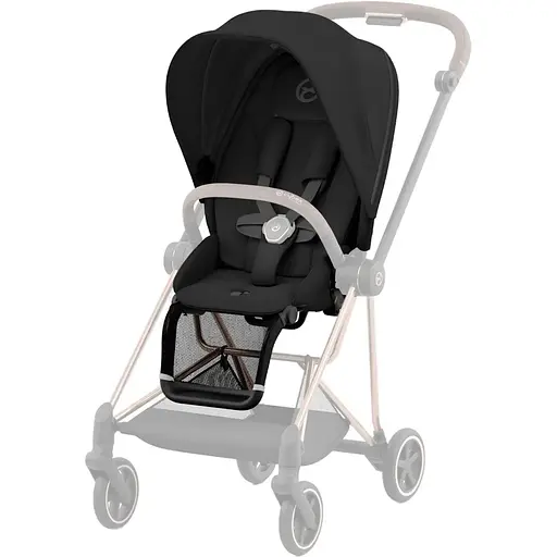 Люлька Cybex Mios Lux Deep Black + Текстиль для прогулянкового блоку Cybex Mios Deep Black + Шасси для коляски Cybex Mios LS RBA Chrome Black - фото 9