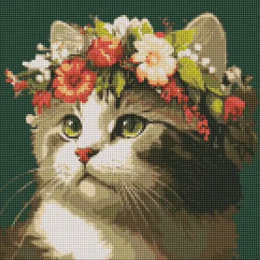 Набор из алмазной мозаики Весенний венок AMO7665, 40x40 см