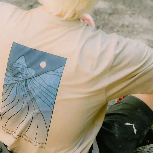 Футболка Salewa Eagle Sunset Loose T-Shirt M L Бежева (1054-013.012.1322) - фото 3