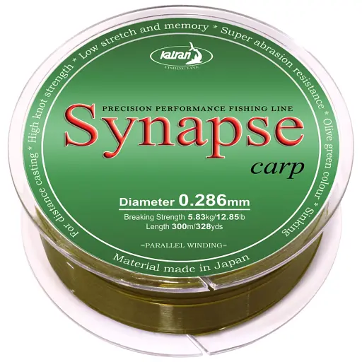 Волосінь Katran Synapse Carp 300 м (olive green) 0.286 мм 12.85 lb/5.83 кг