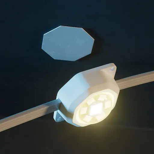 Twinkly Гірлянда Smart LED Twinkly Permanent Light RGB 72 IP65 кабель білий - фото 7