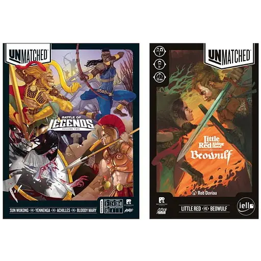 Настольная игра IELLO Unmatched: Битва Легенд. Часть вторая + Красная Шапочка против Беовульфа (англ.) (PS055+1) - фото 1