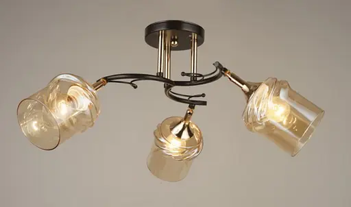 Люстра декоративна VALESO V W3006/3 Black+Gold на 3 плафона