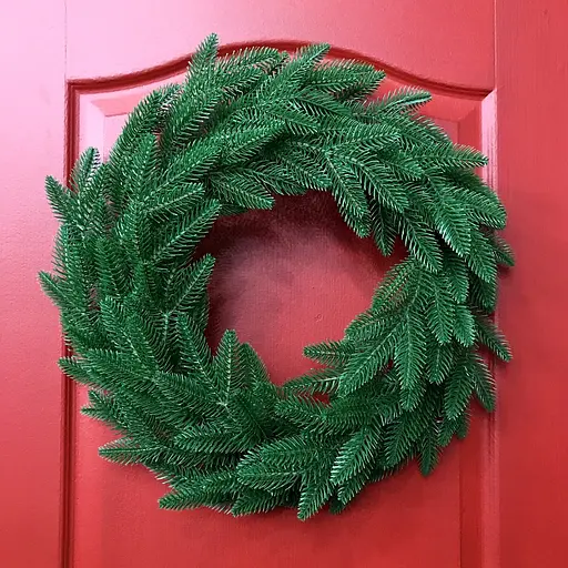 Венок хвойный Hvoya Classic литой светло-зеленый 50 см