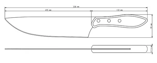 Ніж для м'яса Tramontina Barbecue Polywood 203 мм (6710922) - фото 2