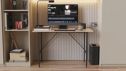 Стіл письмовий Line Тайм Ferrum-decor 750x1000x600 Чорний метал ДСП Дуб Сан-Марино 16 мм (FRD-104872) - фото 6