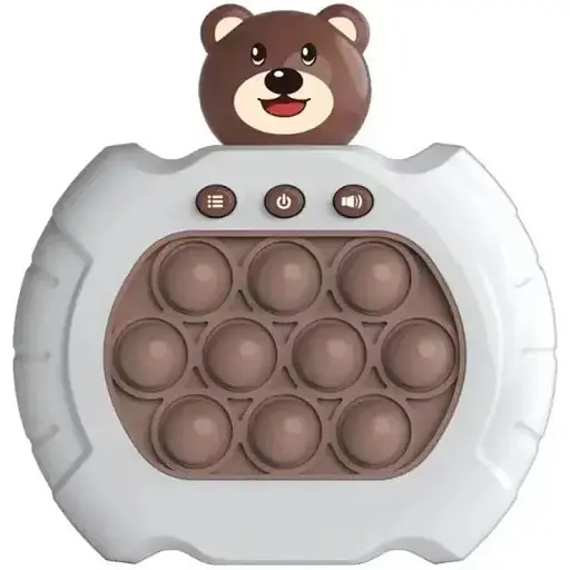 Електронна приставка Pop It консоль Quick Push Puzzle Game Fast антистрес іграшка Bear - фото 1