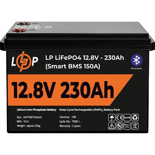 Источник бесперебойного питания (ИБП) LogicPower LPE-B-PSW-1500VA + LiFePO4 батарея 12.8V - 230Ah Smart BMS BT (20486) [110276] - фото 6